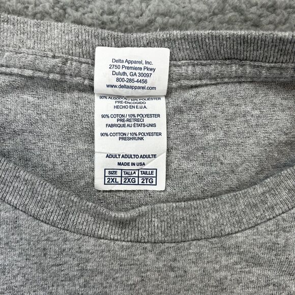 United States Army Military Eagle Flag T Shirt Size 2XL Gray by Delta Graphic T - Picture 4 of 10